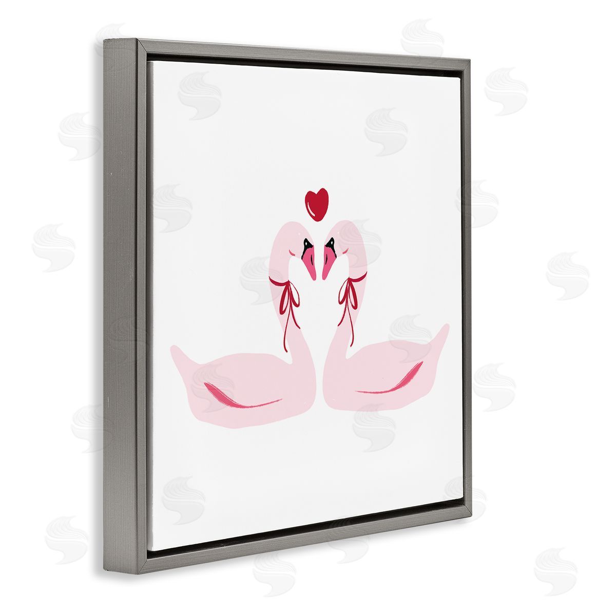 Lucille Price Romantic Love Swans Canvas Wall Art Print