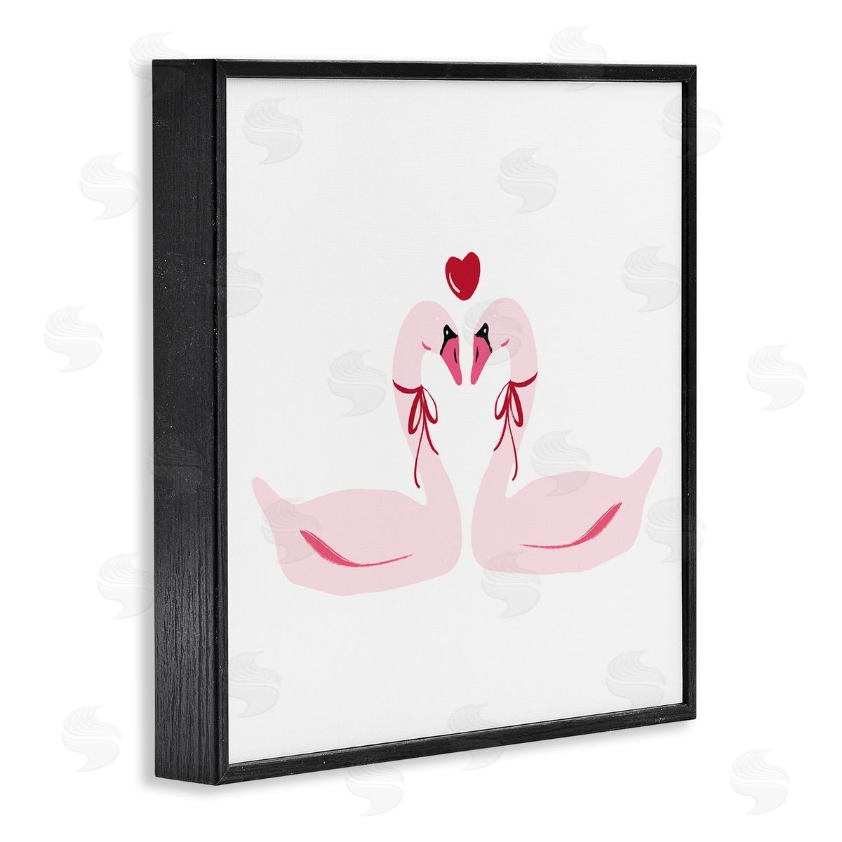 Lucille Price Romantic Love Swans Canvas Wall Art Print