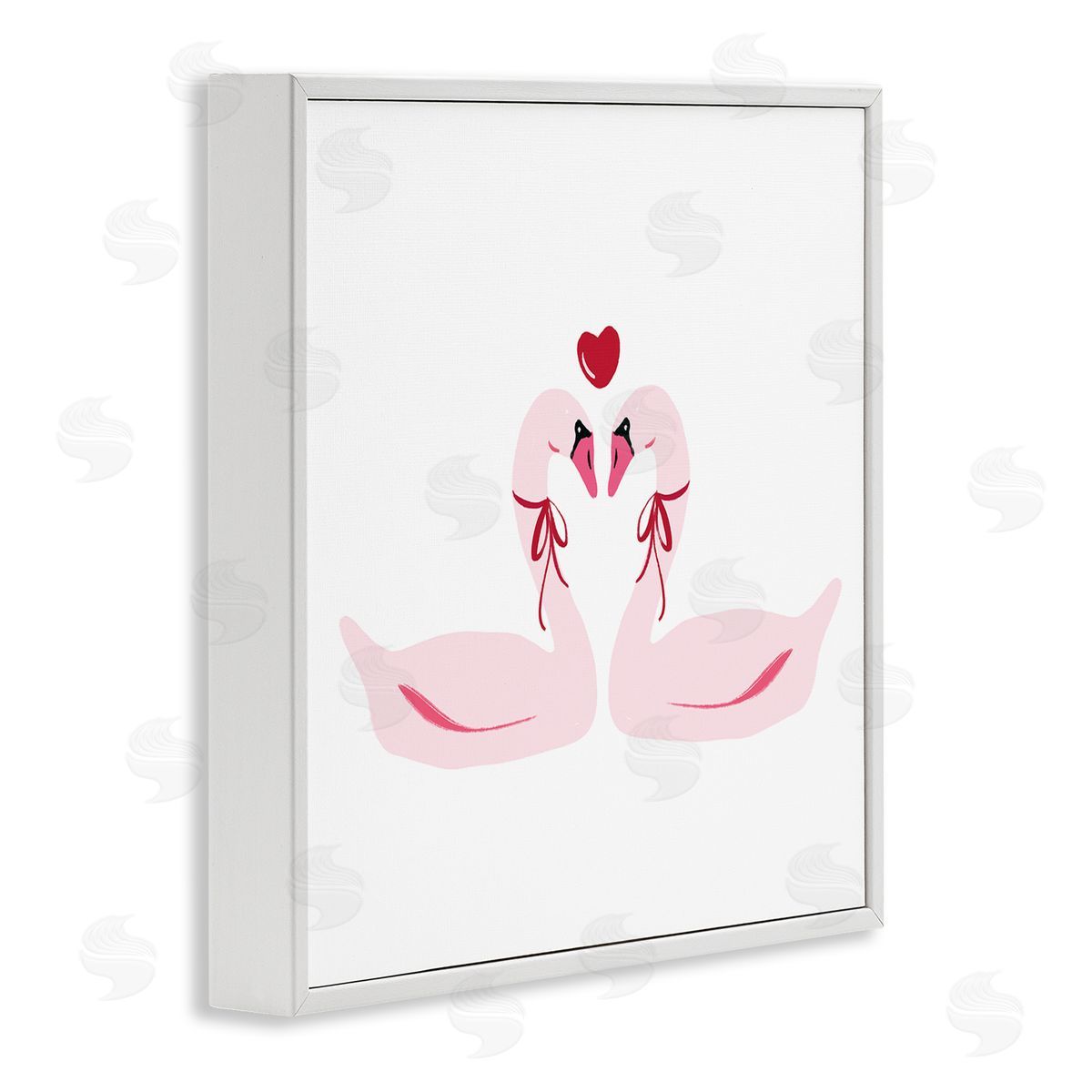 Lucille Price Romantic Love Swans Canvas Wall Art Print