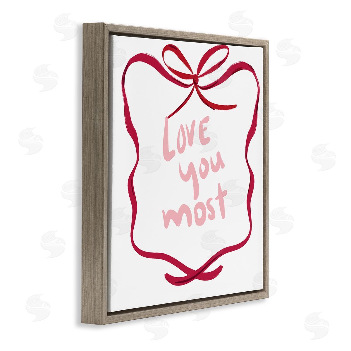 Lucille Price Love You Most in Ribbon Canvas Wall Art Print