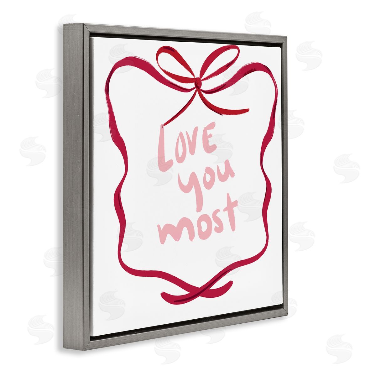 Lucille Price Love You Most in Ribbon Canvas Wall Art Print