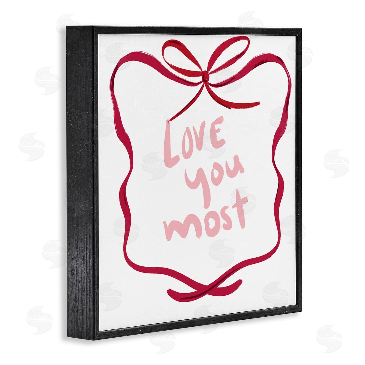 Lucille Price Love You Most in Ribbon Canvas Wall Art Print
