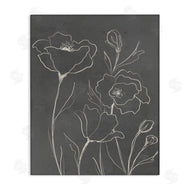 Elizabeth Medley | Gray Poppies Outline