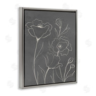 Elizabeth Medley | Gray Poppies Outline