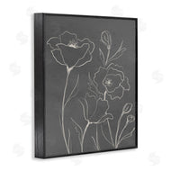 Elizabeth Medley | Gray Poppies Outline