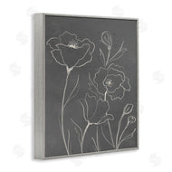 Elizabeth Medley | Gray Poppies Outline