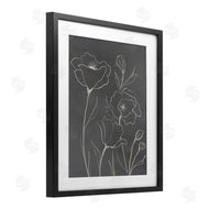 Elizabeth Medley | Gray Poppies Outline