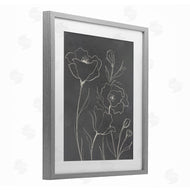 Elizabeth Medley | Gray Poppies Outline