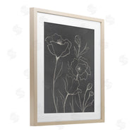 Elizabeth Medley | Gray Poppies Outline