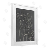 Elizabeth Medley | Gray Poppies Outline