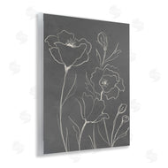 Elizabeth Medley | Gray Poppies Outline