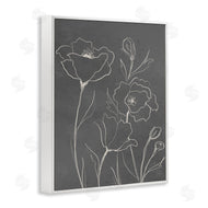 Elizabeth Medley | Gray Poppies Outline