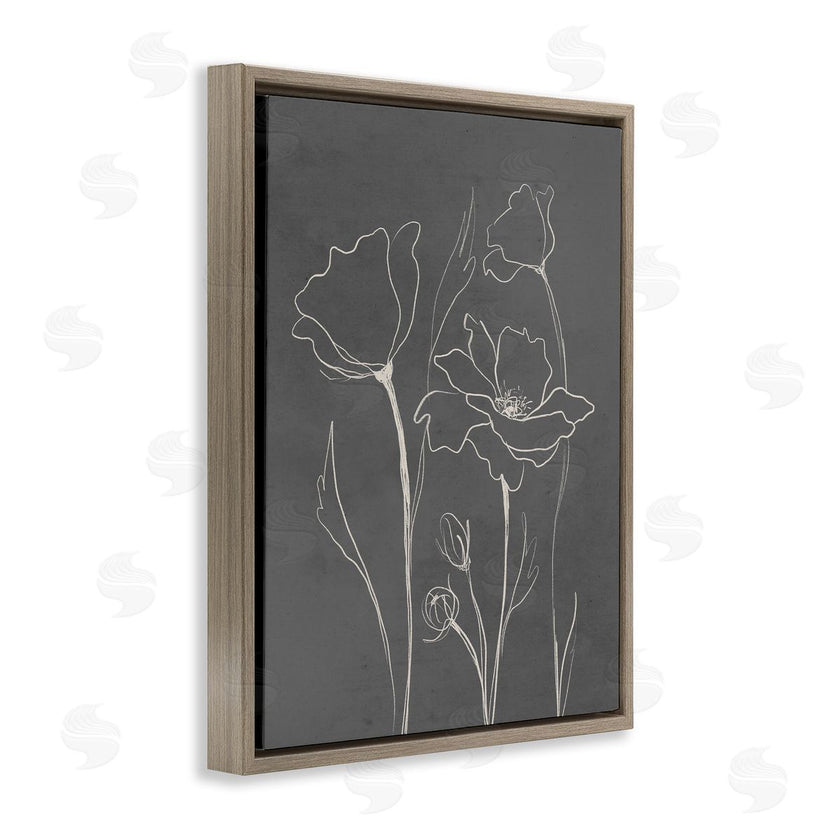 Elizabeth Medley | Minimal Gray Poppies
