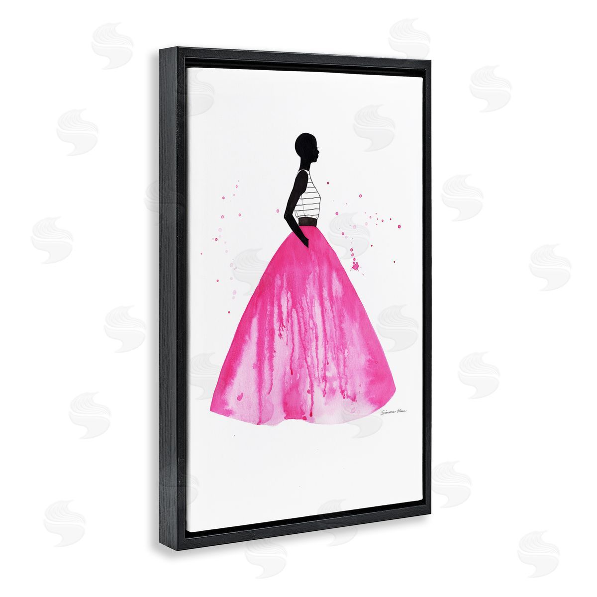 Simone Elum Pink Ballgown Skirt Canvas Wall Art Print