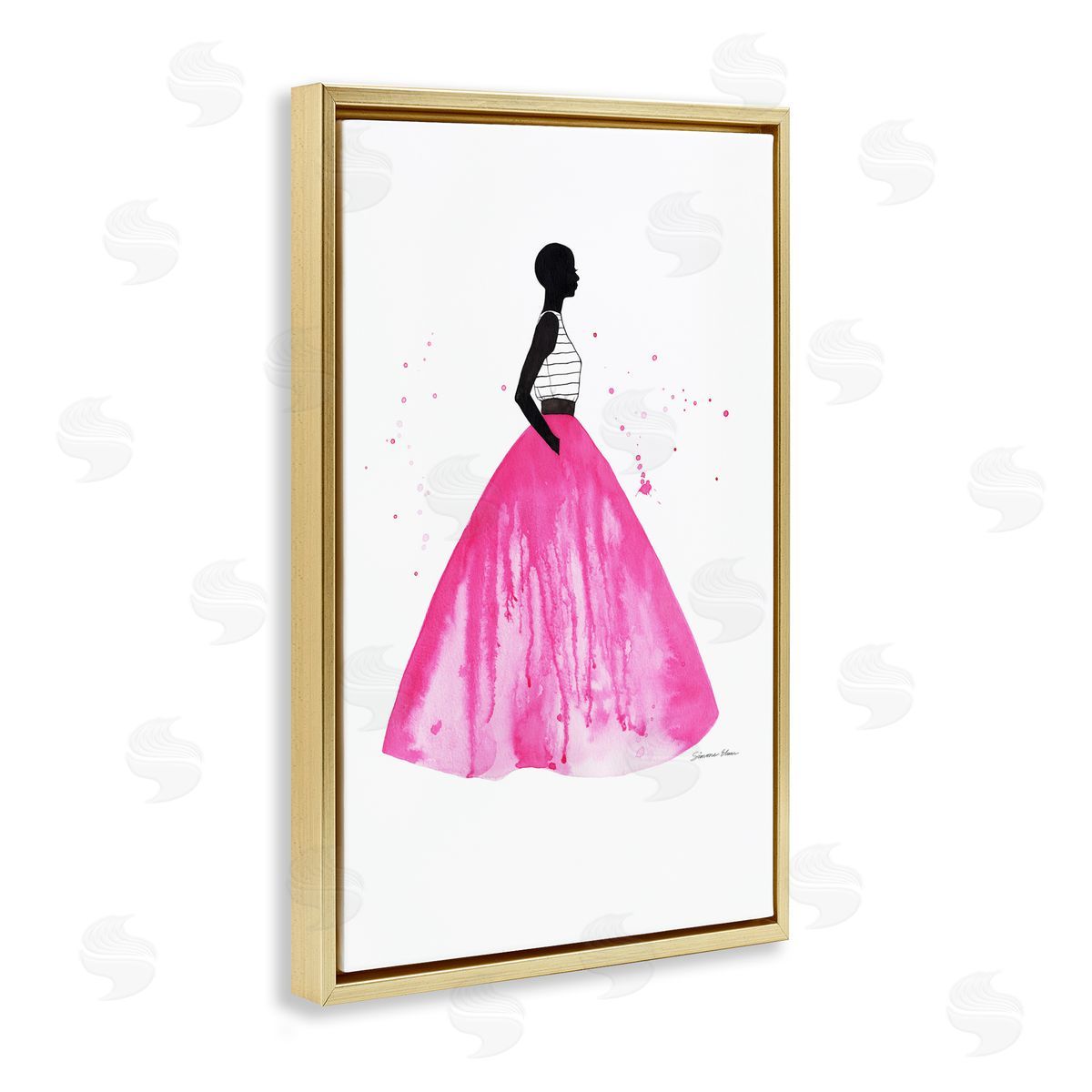 Simone Elum Pink Ballgown Skirt Canvas Wall Art Print