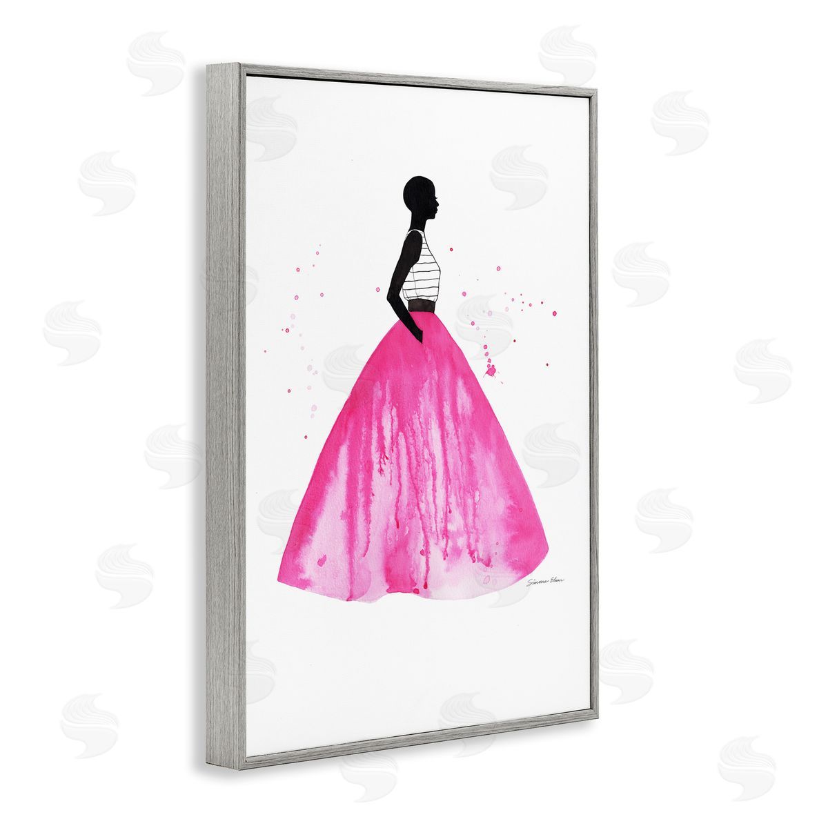 Simone Elum Pink Ballgown Skirt Canvas Wall Art Print