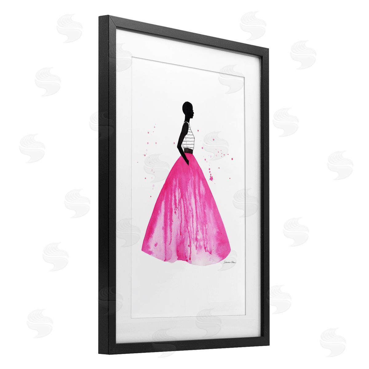 Simone Elum Pink Ballgown Skirt Canvas Wall Art Print