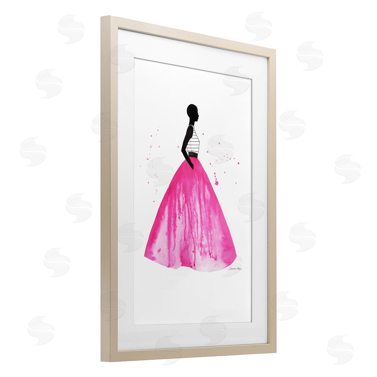 Simone Elum Pink Ballgown Skirt Canvas Wall Art Print
