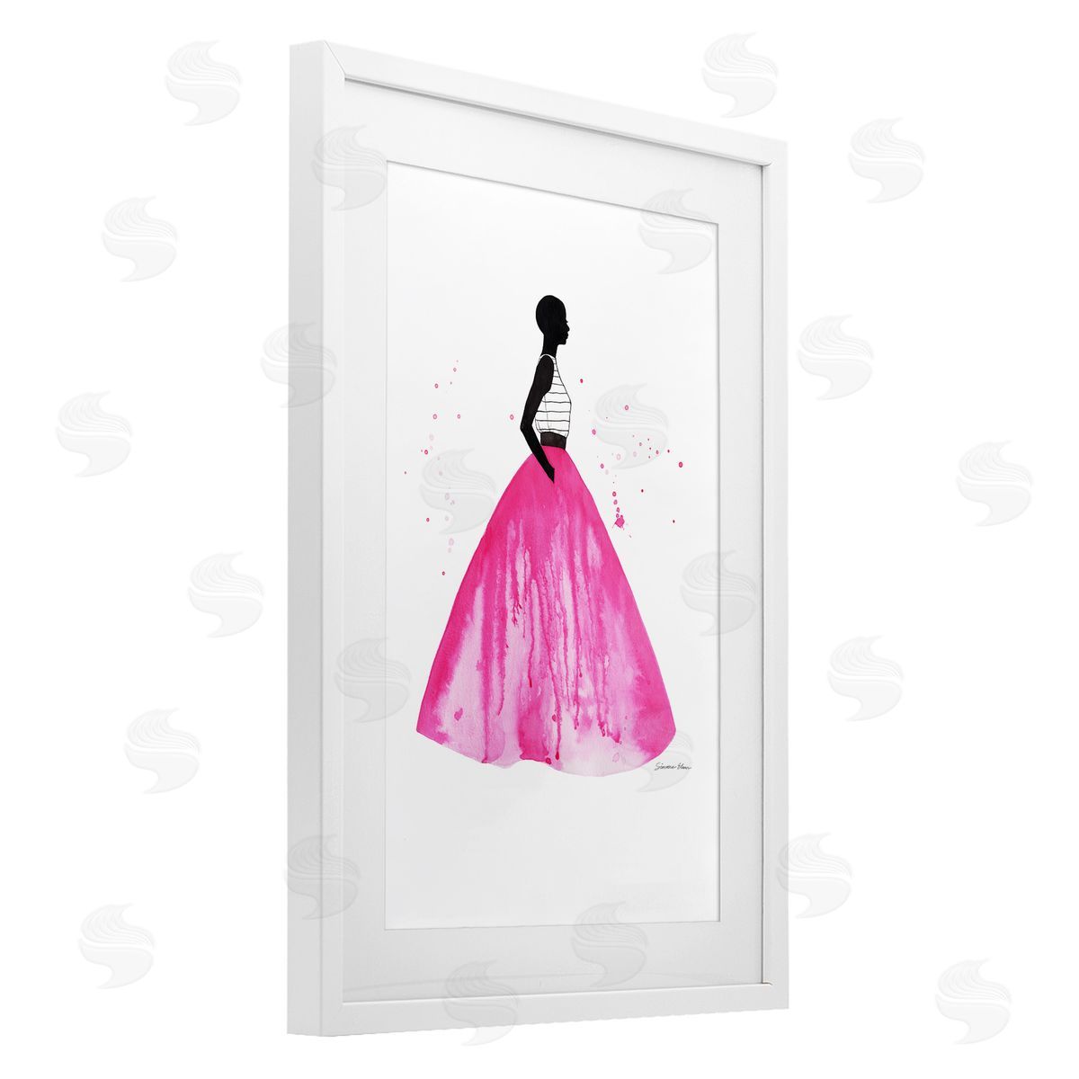 Simone Elum Pink Ballgown Skirt Canvas Wall Art Print