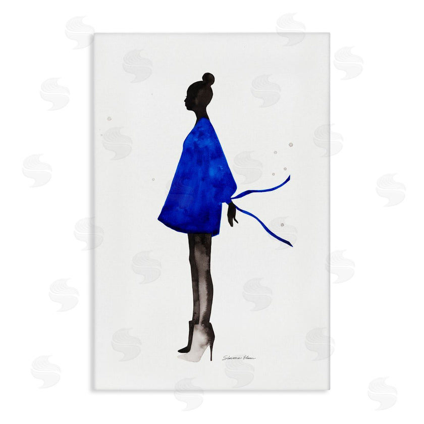 Simone Elum | Girl In Blue Dress Silhouette