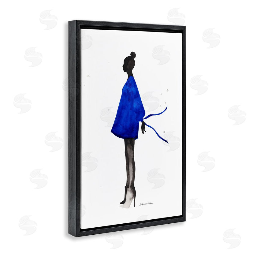 Simone Elum | Girl In Blue Dress Silhouette