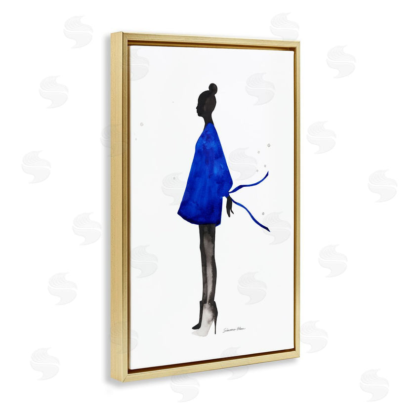 Simone Elum | Girl In Blue Dress Silhouette
