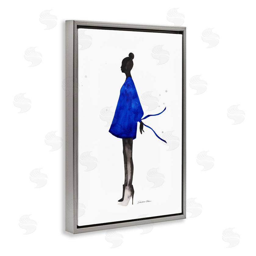 Simone Elum | Girl In Blue Dress Silhouette
