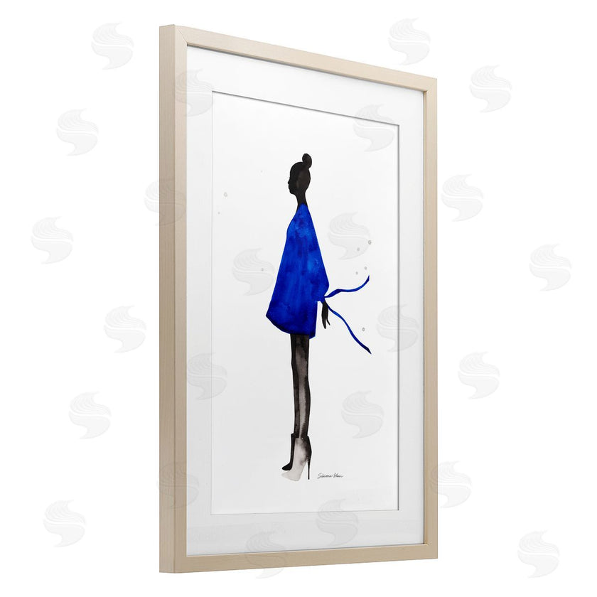 Simone Elum | Girl In Blue Dress Silhouette