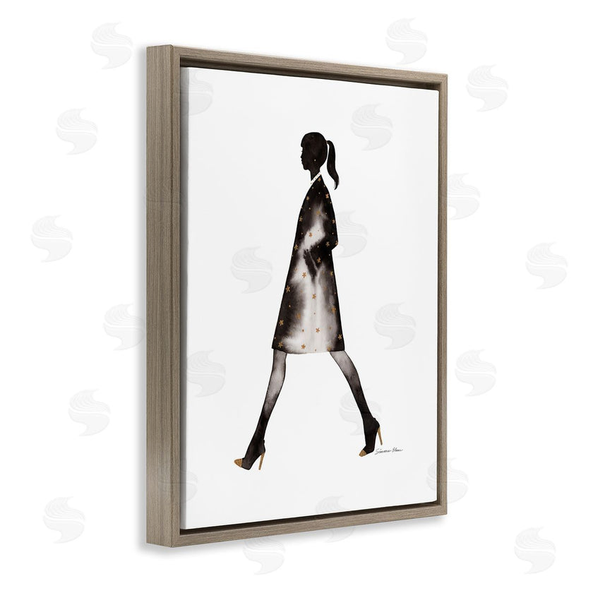 Simone Elum | Girl In Black Coat Silhouette
