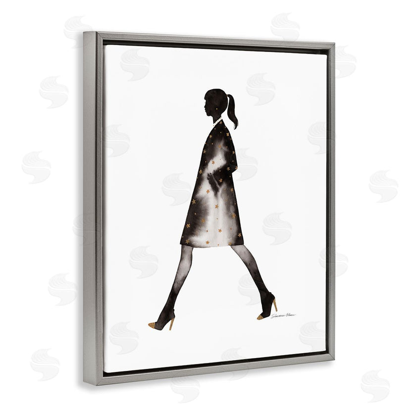 Simone Elum | Girl In Black Coat Silhouette