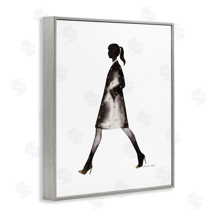 Simone Elum | Girl In Black Coat Silhouette