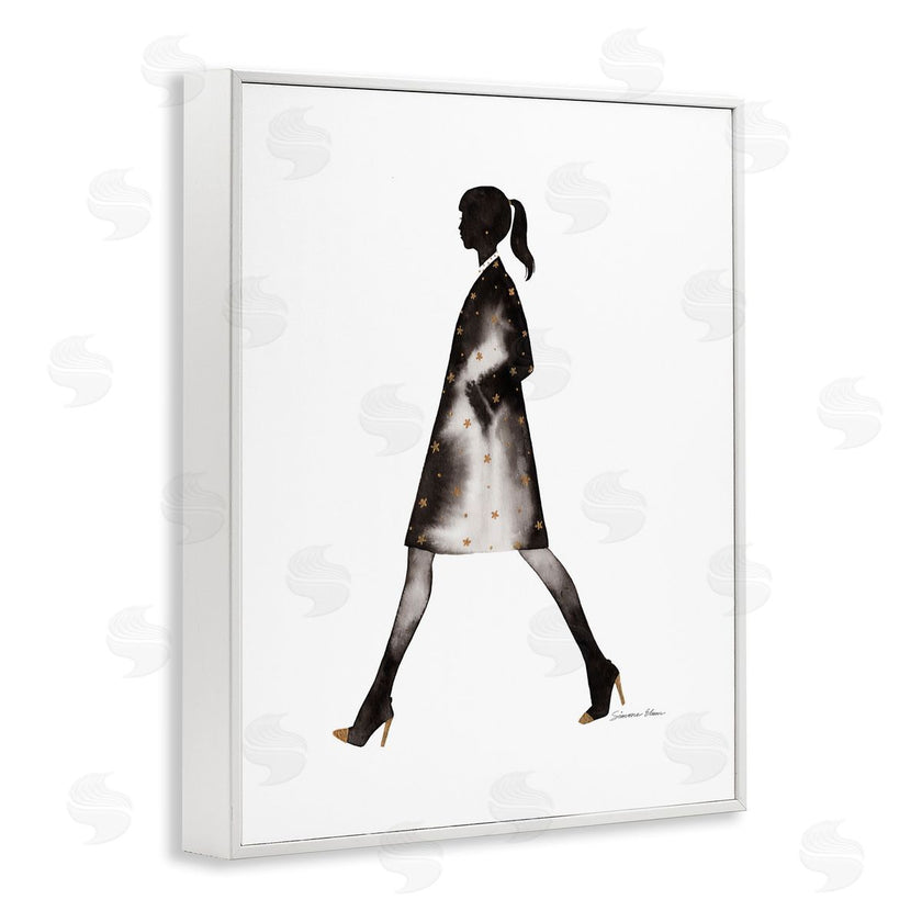 Simone Elum | Girl In Black Coat Silhouette