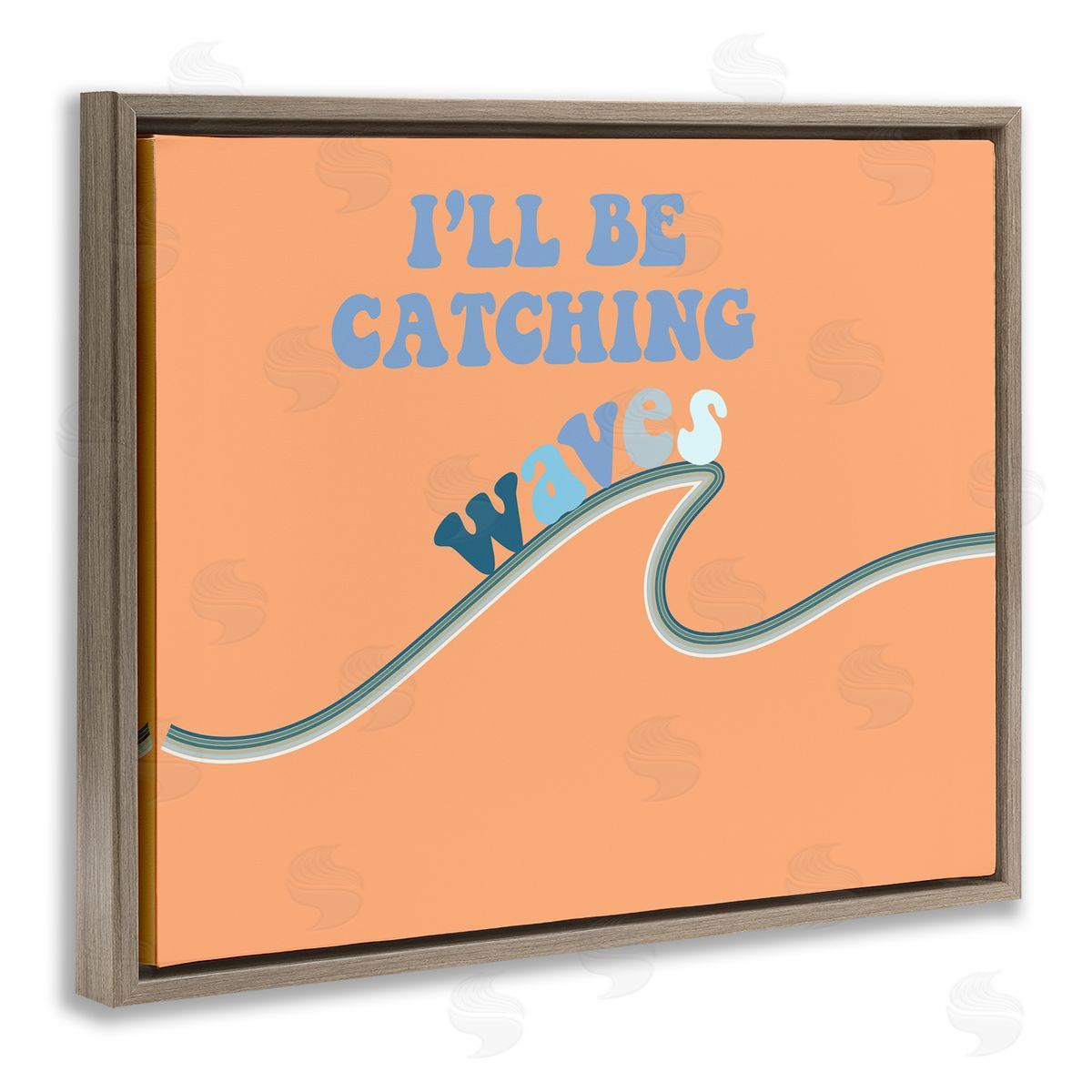 Ashley Singleton I'll Be Catching Waves Retro Canvas Wall Art Print