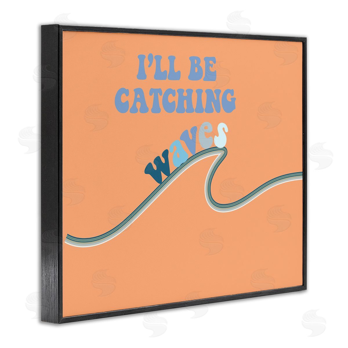 Ashley Singleton I'll Be Catching Waves Retro Canvas Wall Art Print