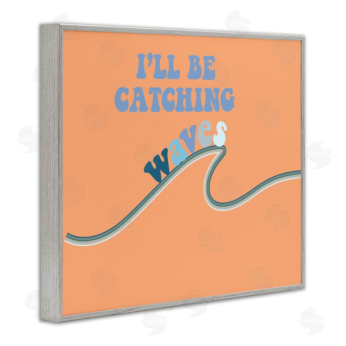 Ashley Singleton I'll Be Catching Waves Retro Canvas Wall Art Print