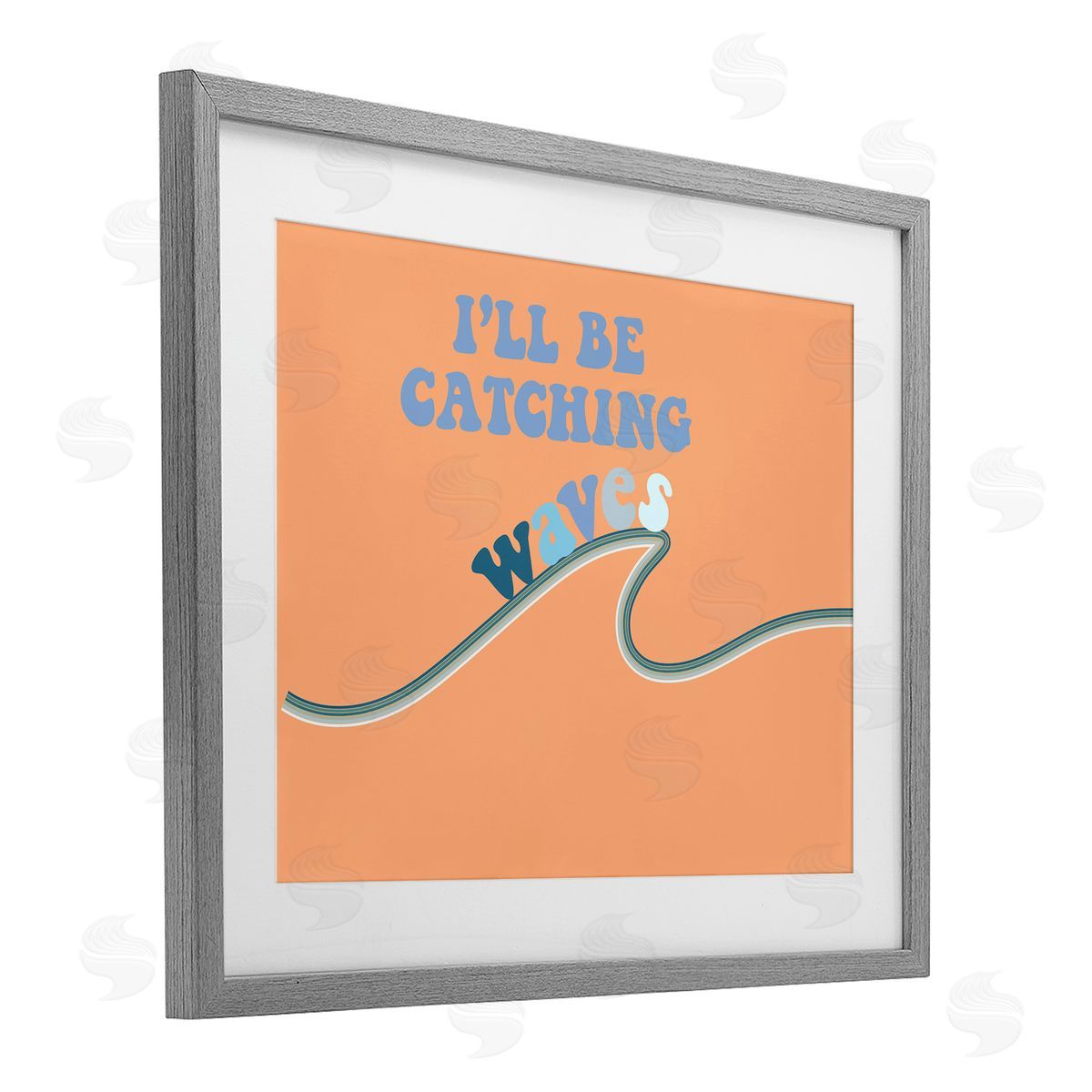 Ashley Singleton I'll Be Catching Waves Retro Canvas Wall Art Print