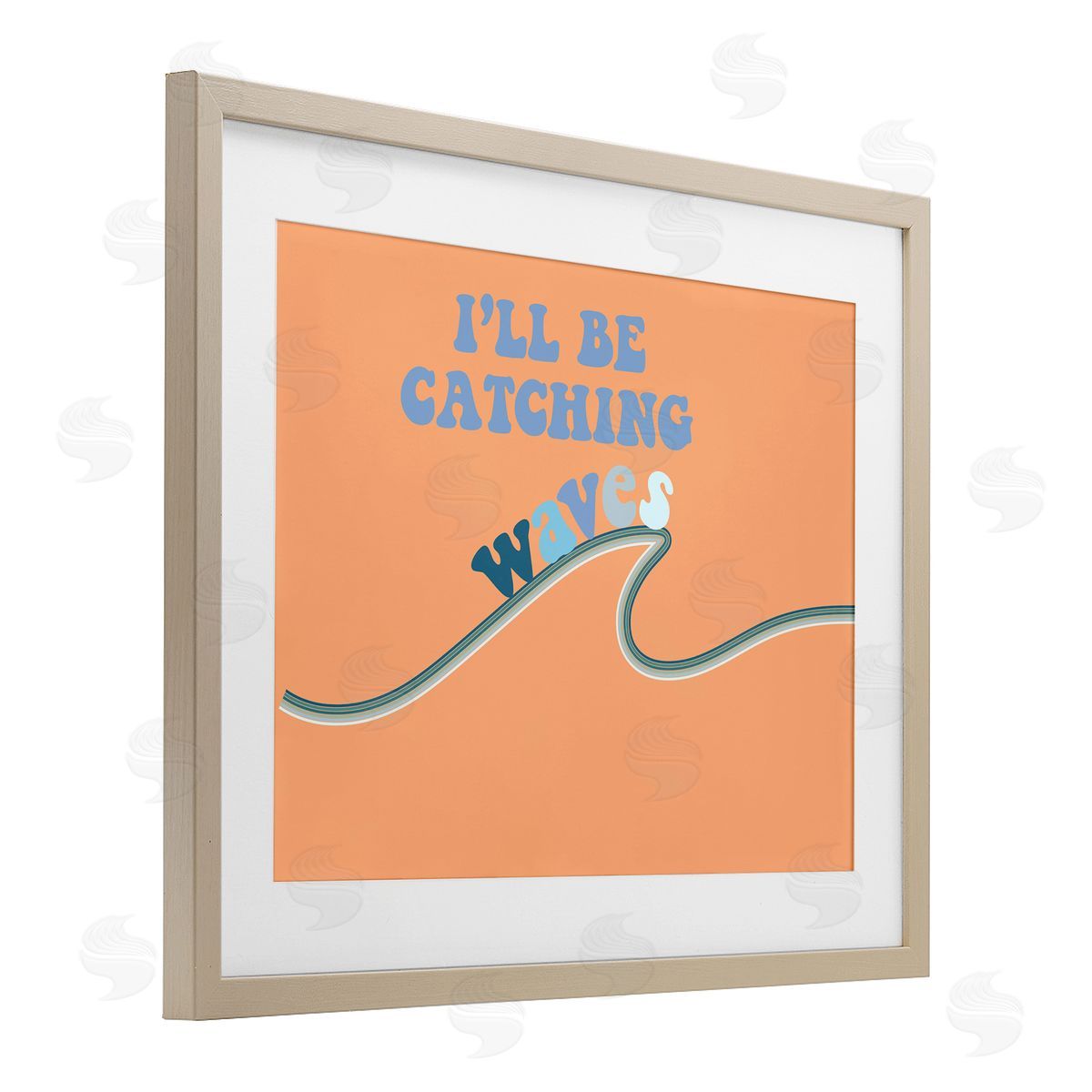Ashley Singleton I'll Be Catching Waves Retro Canvas Wall Art Print