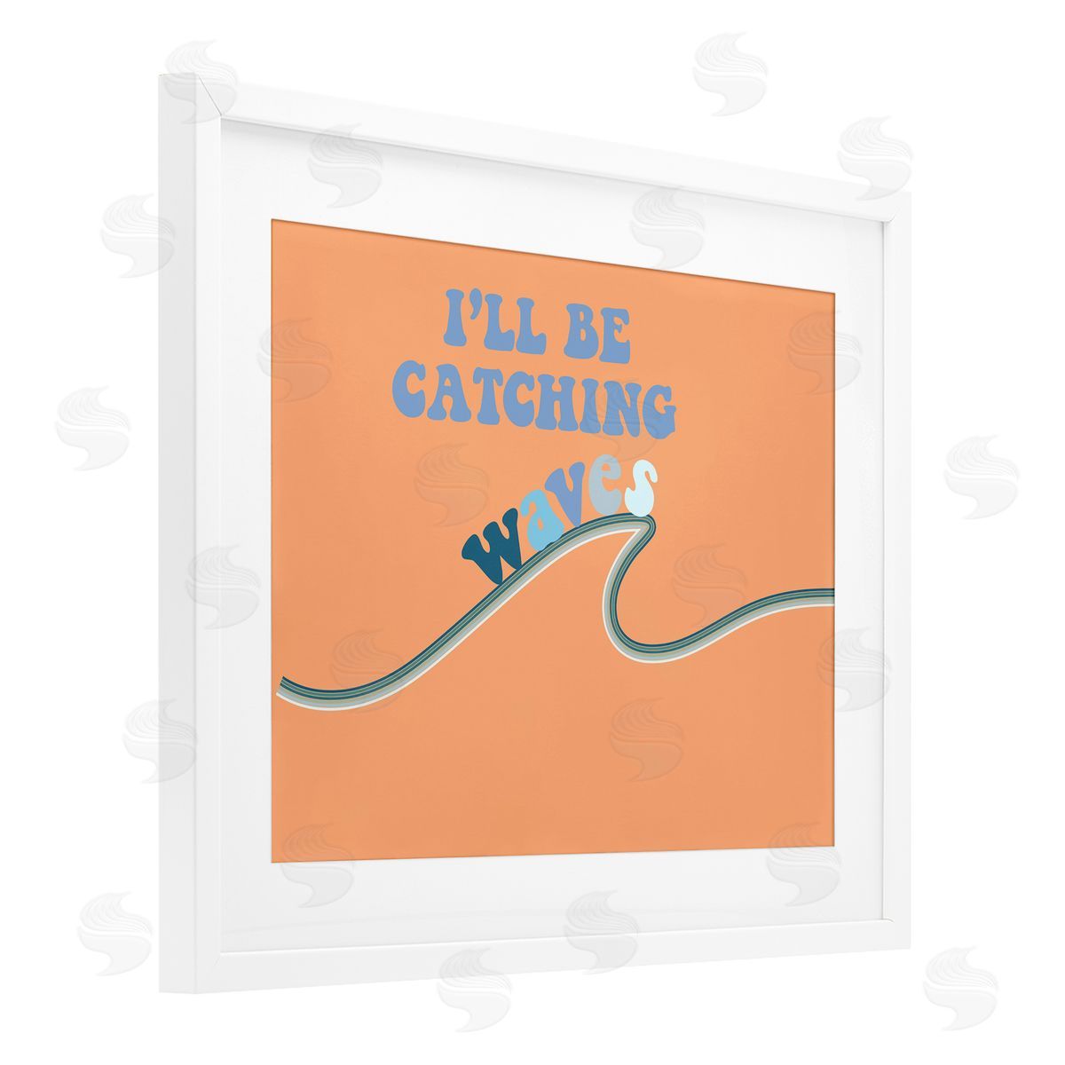 Ashley Singleton I'll Be Catching Waves Retro Canvas Wall Art Print