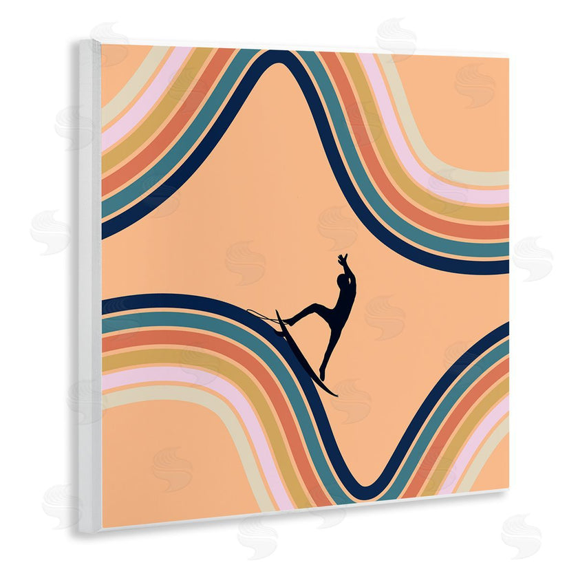 Ashley Singleton | Retro Surfer Riding Wave