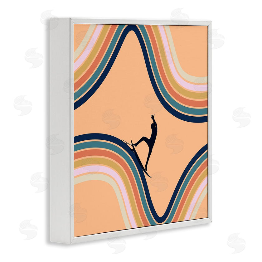 Ashley Singleton | Retro Surfer Riding Wave