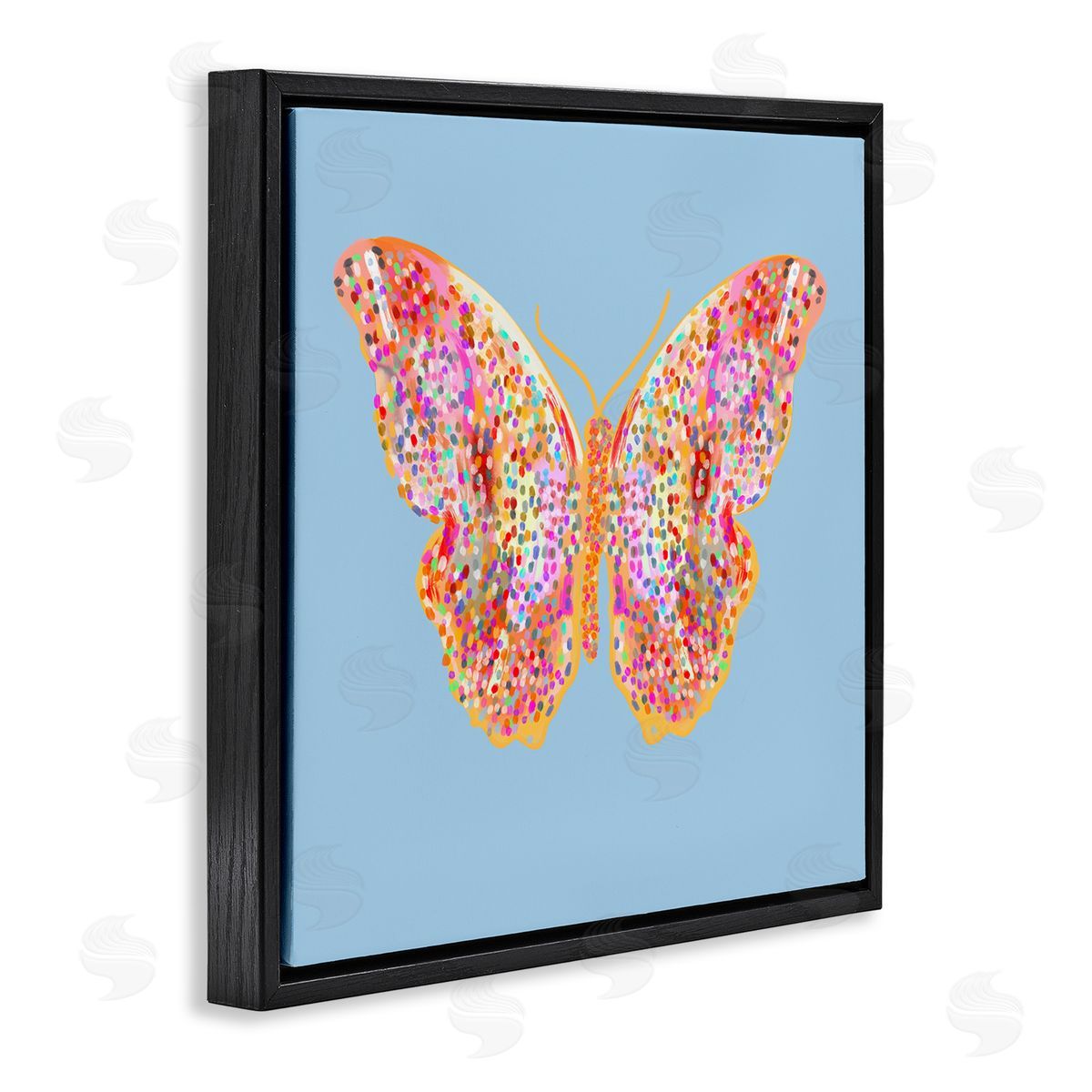 Ashley Singleton Speckled Glitzy Butterfly Canvas Wall Art Print
