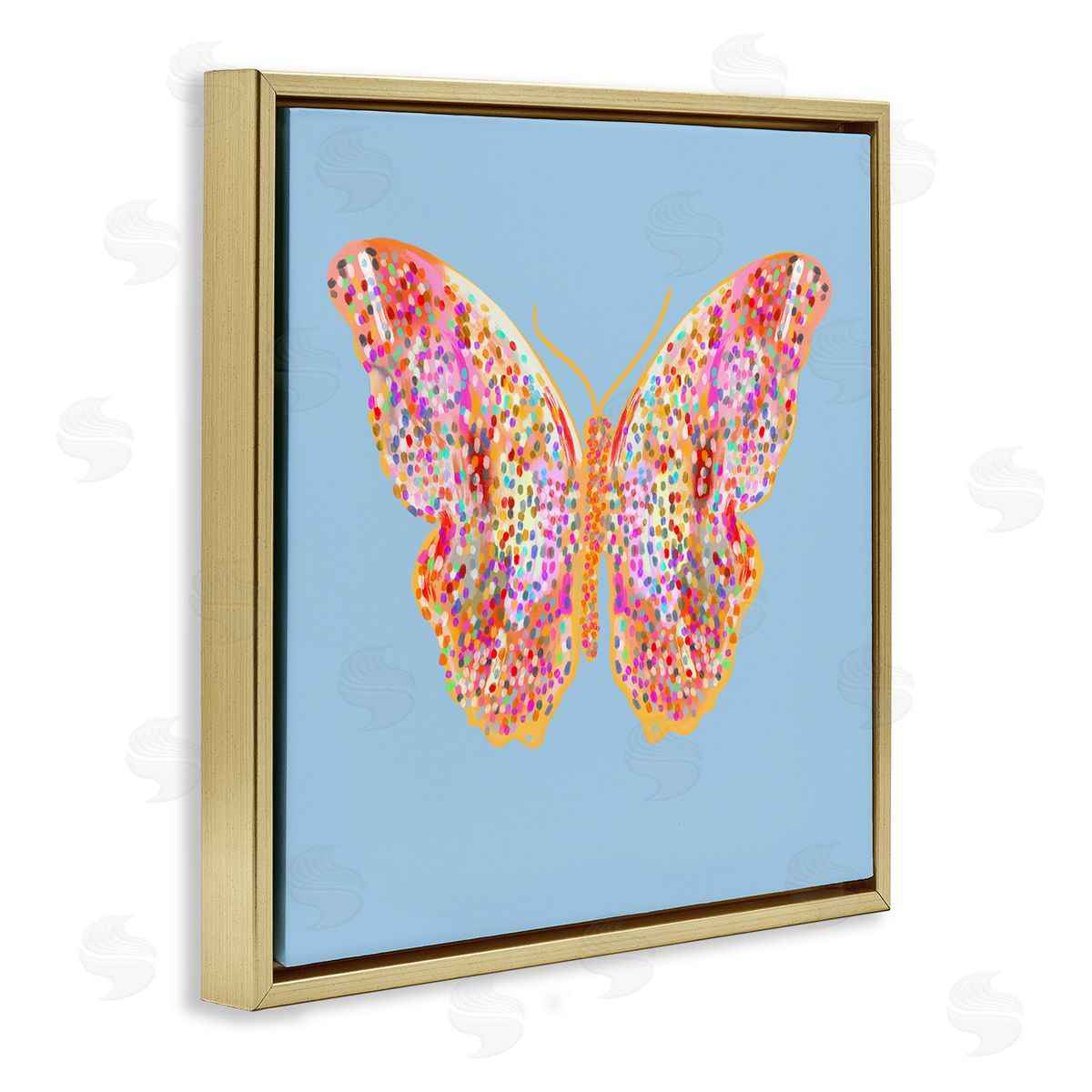 Ashley Singleton Speckled Glitzy Butterfly Canvas Wall Art Print