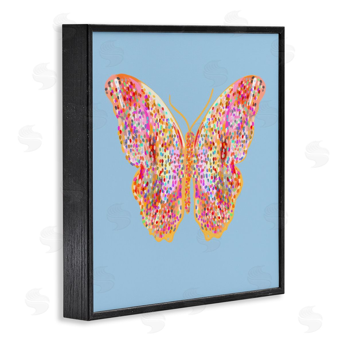 Ashley Singleton Speckled Glitzy Butterfly Canvas Wall Art Print