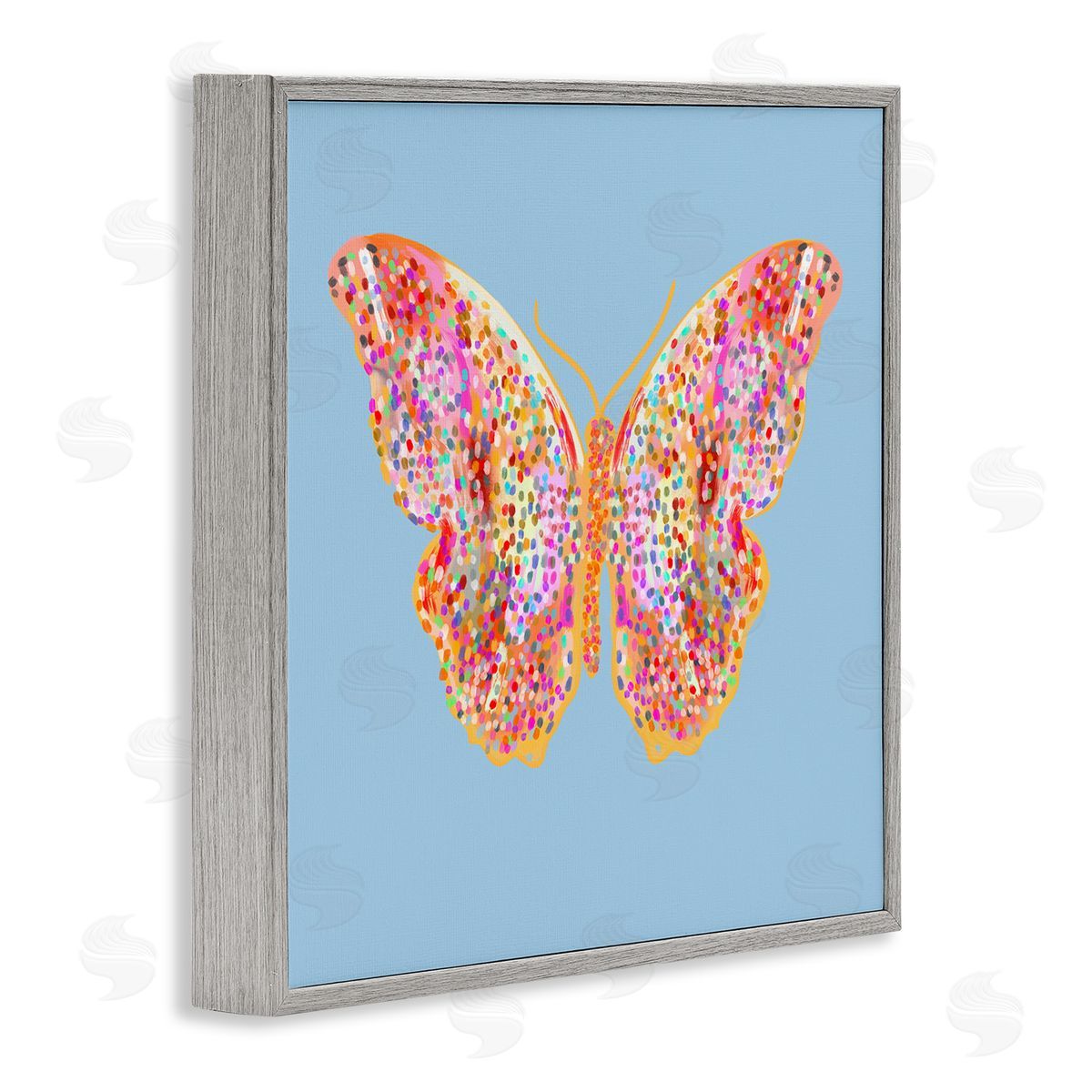 Ashley Singleton Speckled Glitzy Butterfly Canvas Wall Art Print