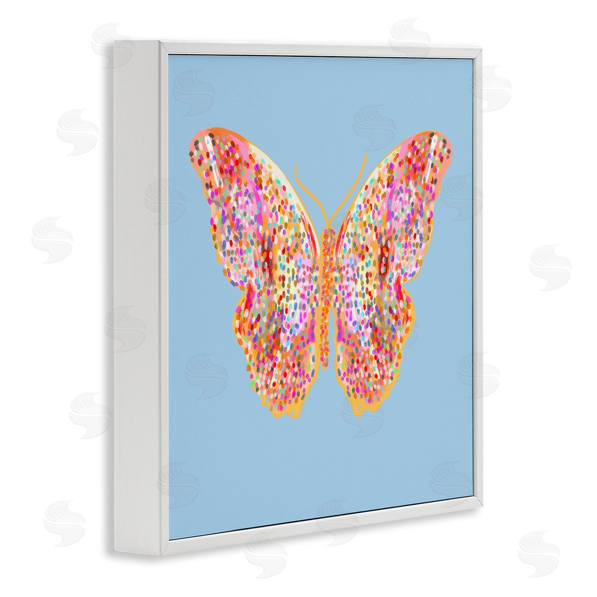 Ashley Singleton Speckled Glitzy Butterfly Canvas Wall Art Print