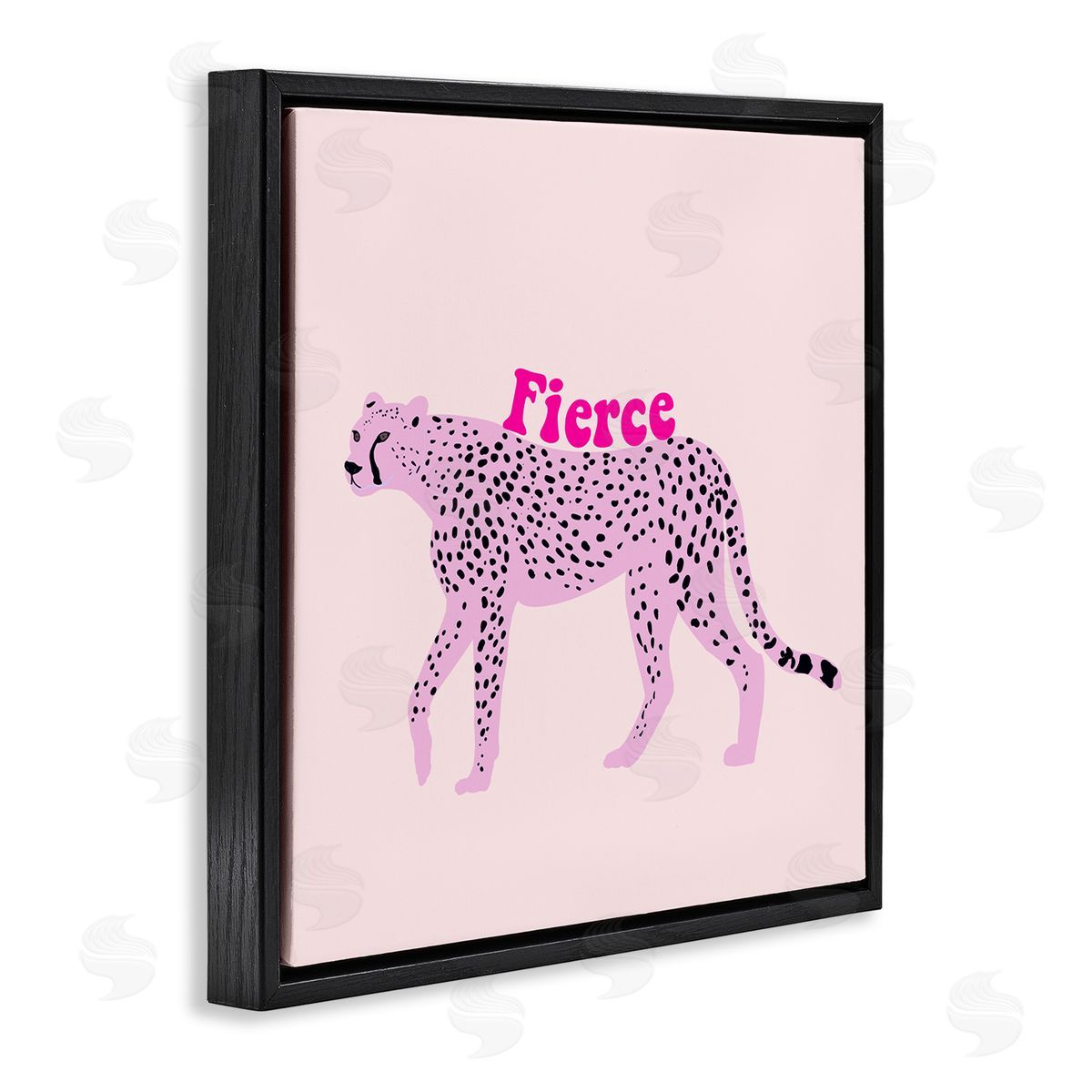 Ashley Singleton Fierce Cheetah on Pink Canvas Wall Art Print
