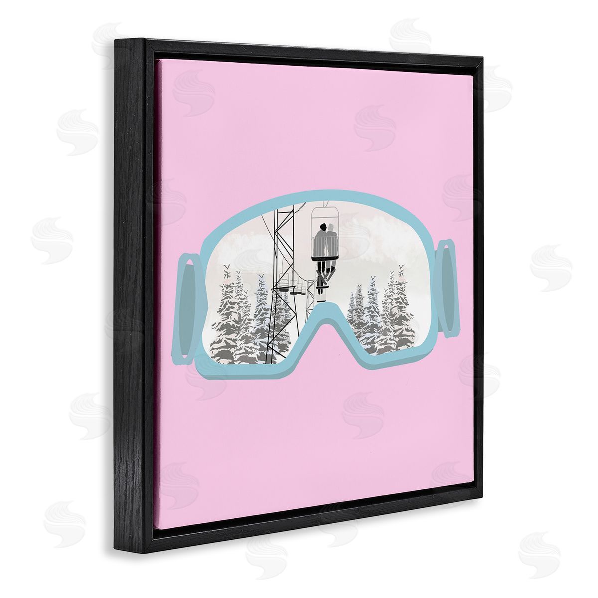 Ashley Singleton Winter Slopes Goggles Canvas Wall Art Print