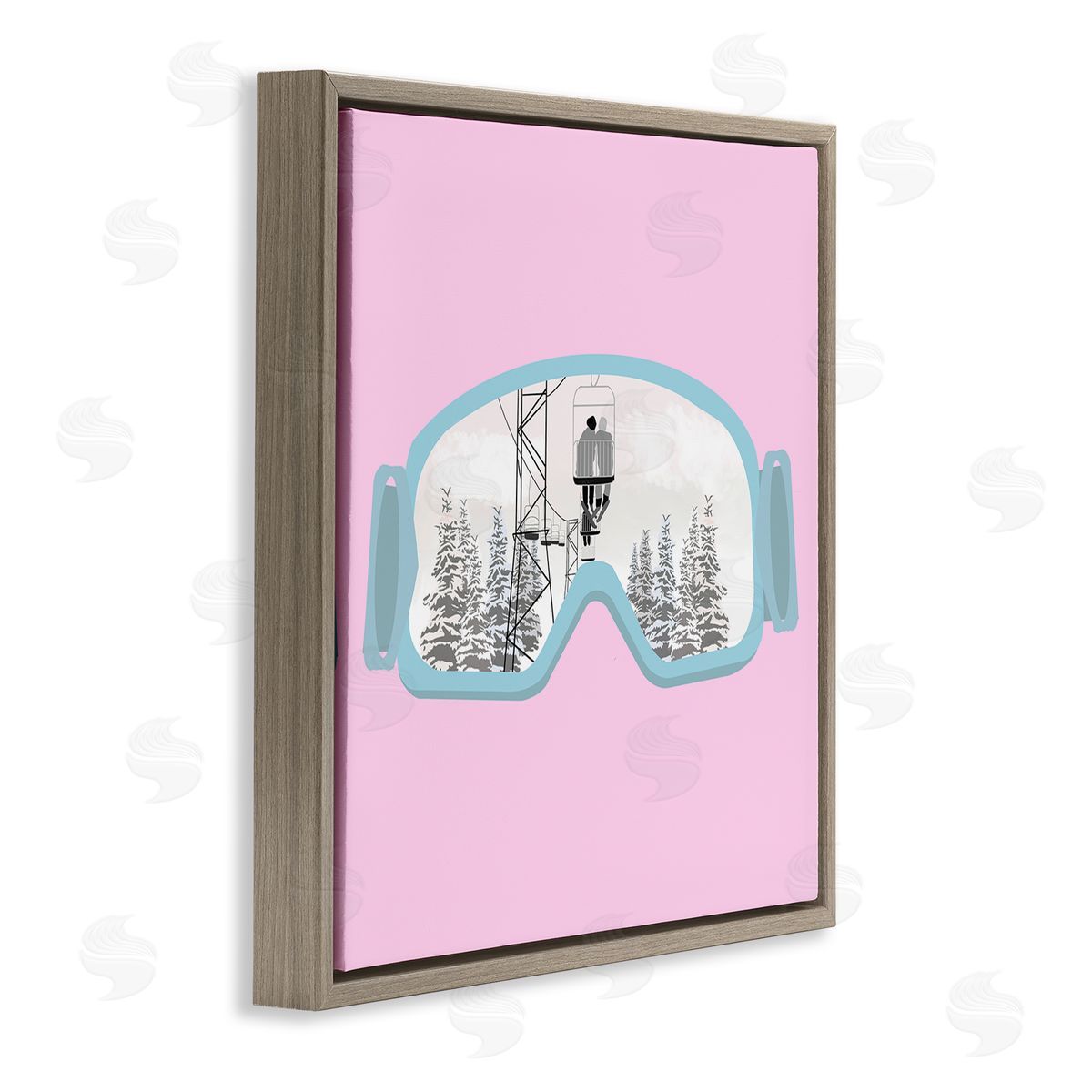 Ashley Singleton Winter Slopes Goggles Canvas Wall Art Print