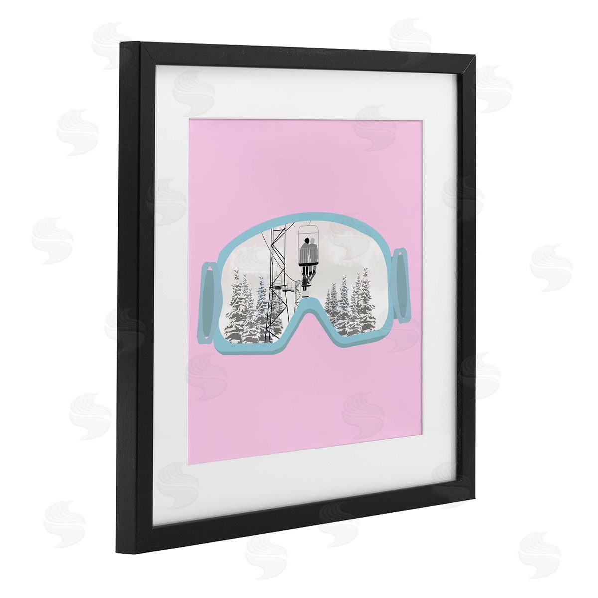 Ashley Singleton Winter Slopes Goggles Canvas Wall Art Print
