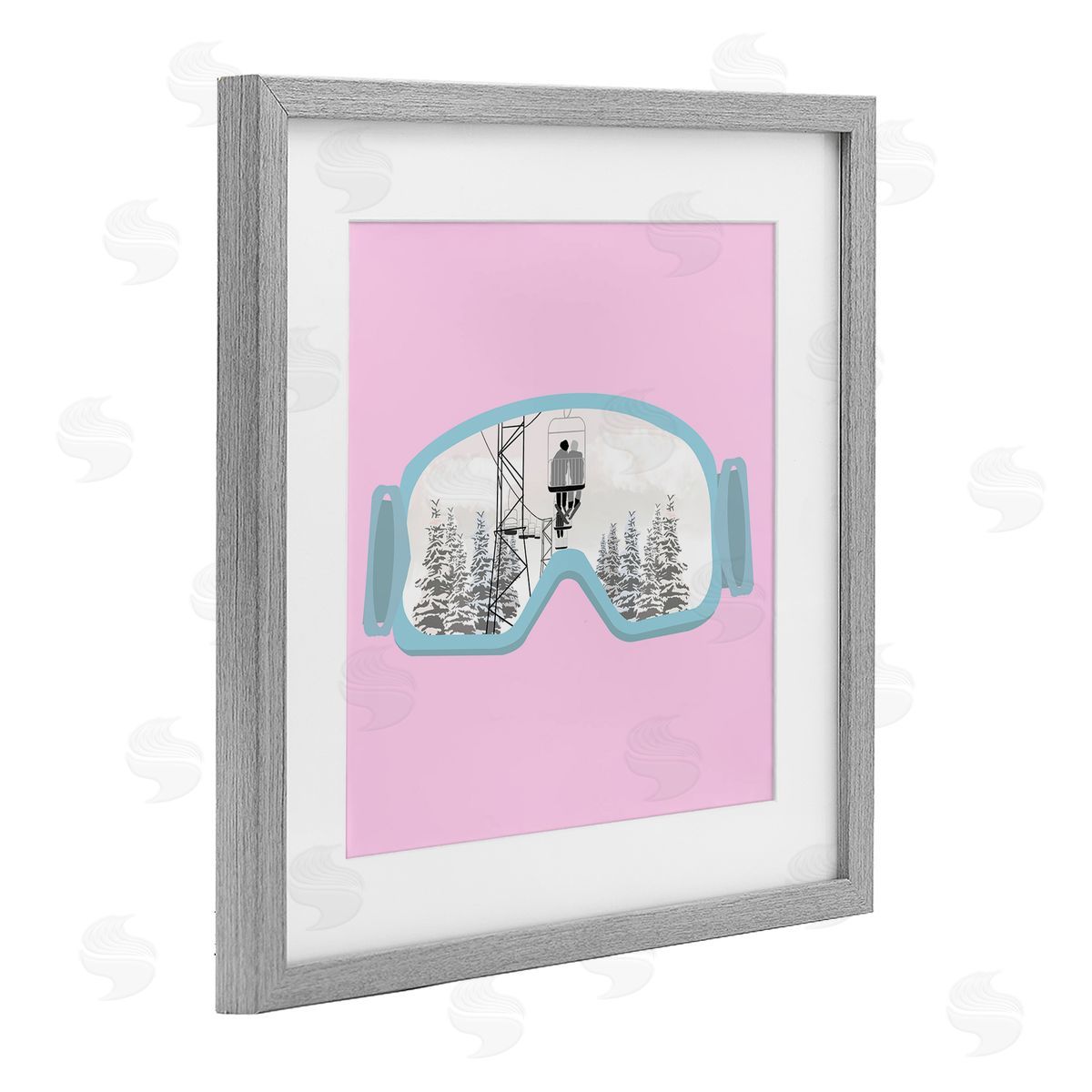 Ashley Singleton Winter Slopes Goggles Canvas Wall Art Print
